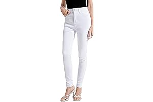 Womens Slimming Lift Jeggings - White
