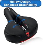 Comfortable Bike Seat Replacement Bike Saddle Dual Shock Absorbing Ball Anti-Slip Bicycle Saddle Waterproof Bicycle Seat for Men Women Universal Fit for Exercise Indoor Mountain Road Bikes