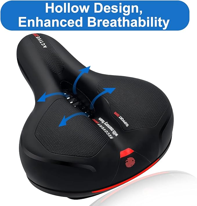 Roryimke Comfortable Bike Seat Replacement Bike Saddle Dual Shock Absorbing Ball Anti-Slip