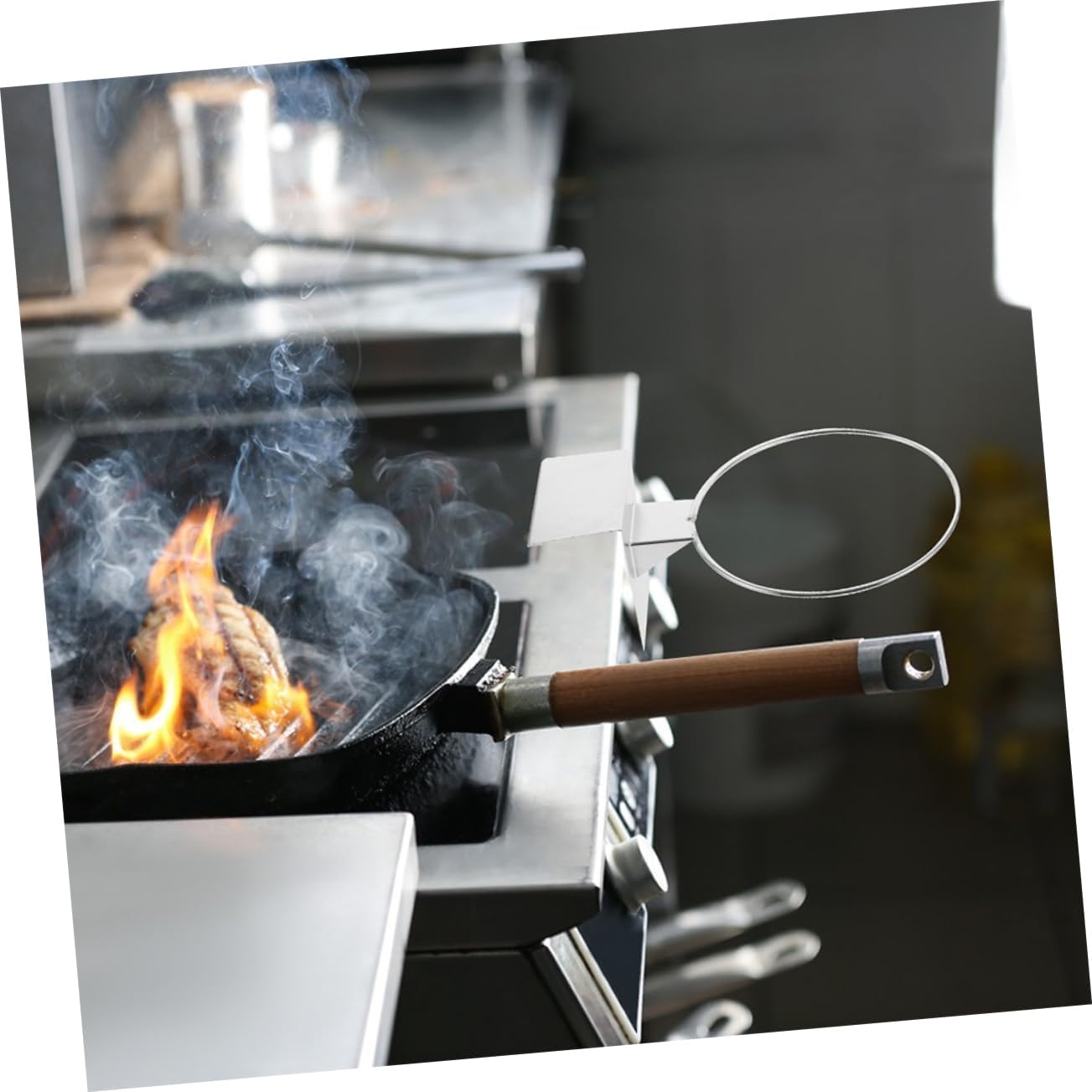 Mobestech Stainless Steel Stove Colander Holder Multifunctional Wall Mount for Kitchen Sports Balls Towel Racks Modern Design Robust