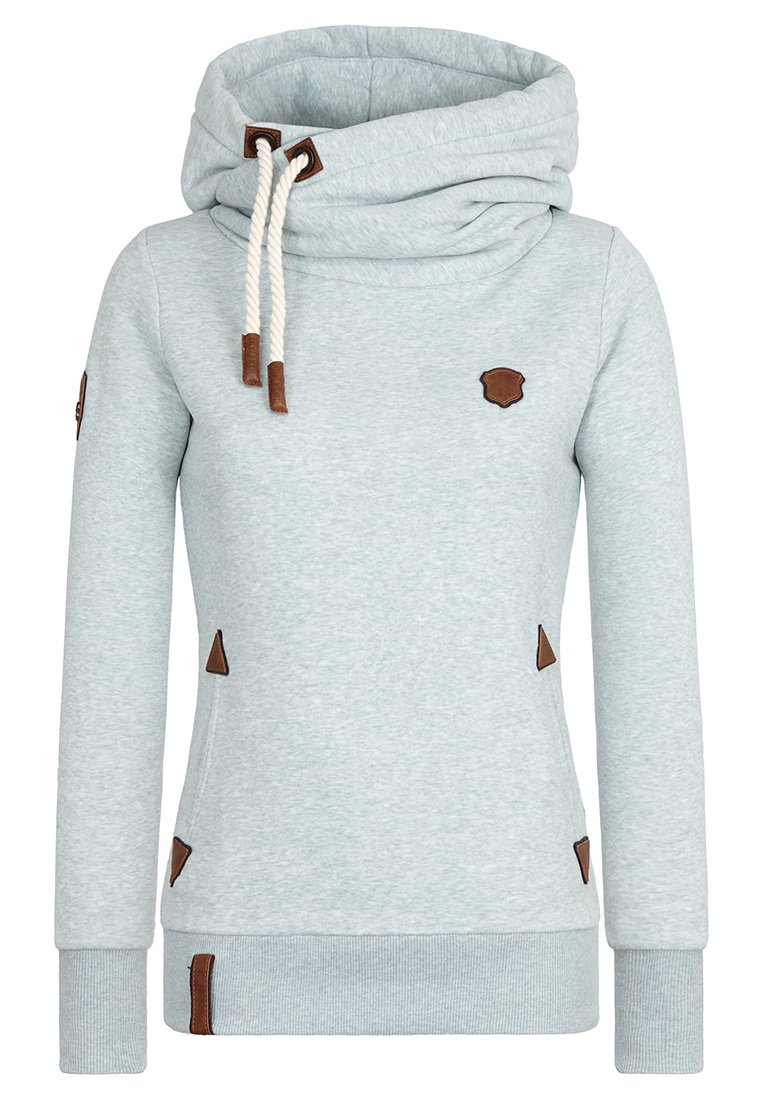 Sweat à Capuche Femme Naketano Taille L – Gris Chiné, Coupe Regular, Parfait Pour Le Quotidien