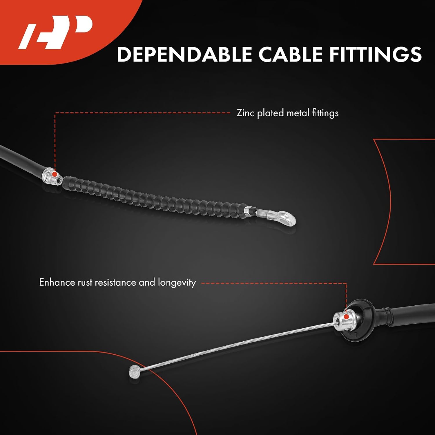 A-Premium Front Parking Brake Cable Assembly Compatible with Toyota Models | for Tundra 2000-2005, Manual Transmission