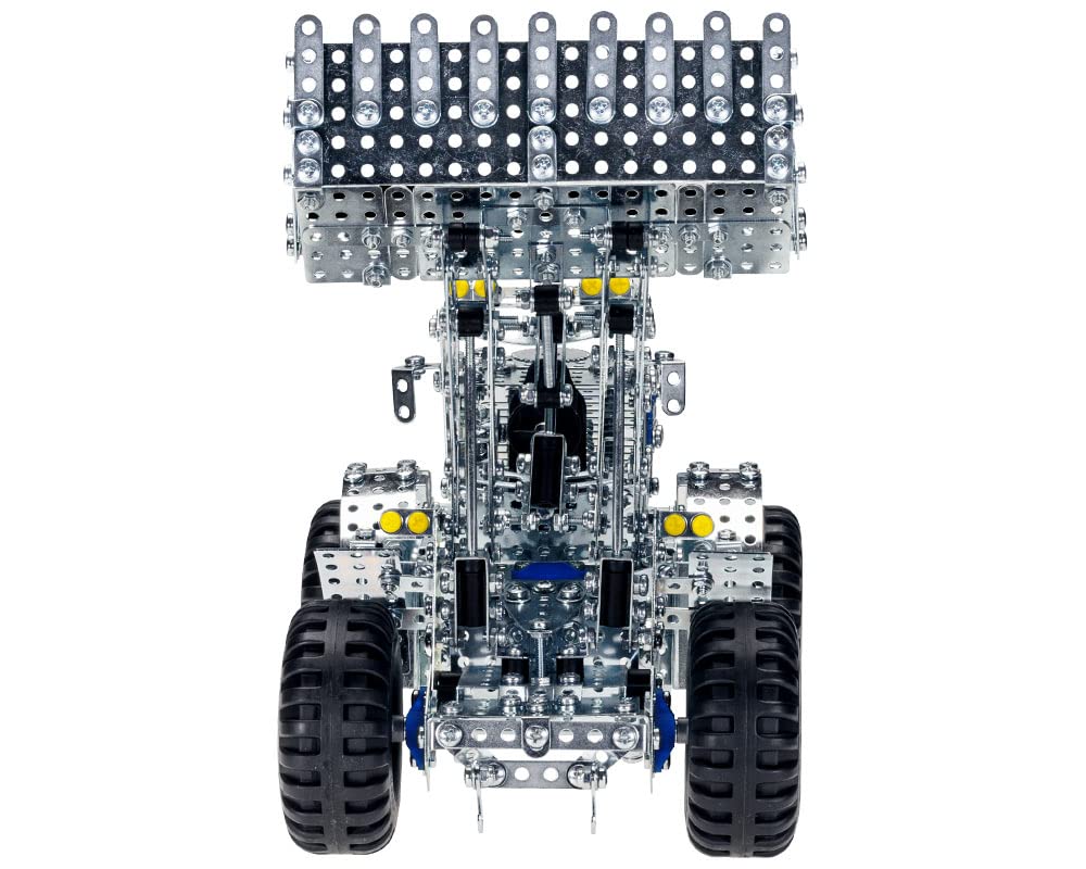 Eitech Radlader XL - Metallbaukasten 00330, 1.500 Bauteile, Länge 43cm | Konstruktionsspielzeug für Jugendliche und Erwachsene, Baustellenfahrzeug selber bauen, Stabilbaukasten, Konstruktor Metall