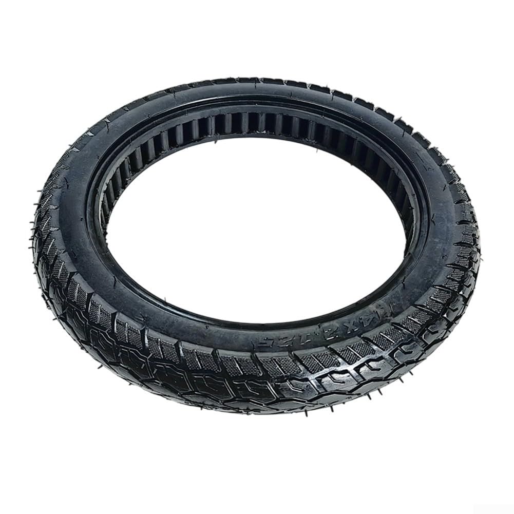 Bebykilemi 14 Inch Solid Electric Bicycle Tire, 14X2.125 Puncture Proof Rubber Scooter Bike Tire 57-254 Replacement Wheel Black
