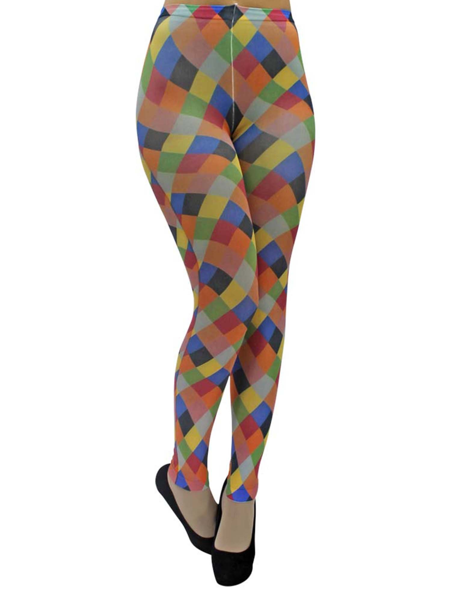 Foot Traffic Printed Tights for Women, Patterned Footless Leggings for Women, High-Waisted Colorful Leggings and Tights