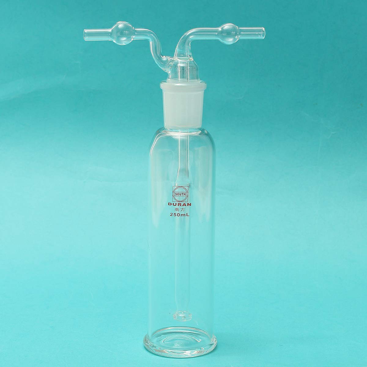 RanDal 250Ml De Lavado De Gas Poroso Botella Laboratorio Vidrio Monteggia Lavar Frasco De Laboratorio Química Cristalería