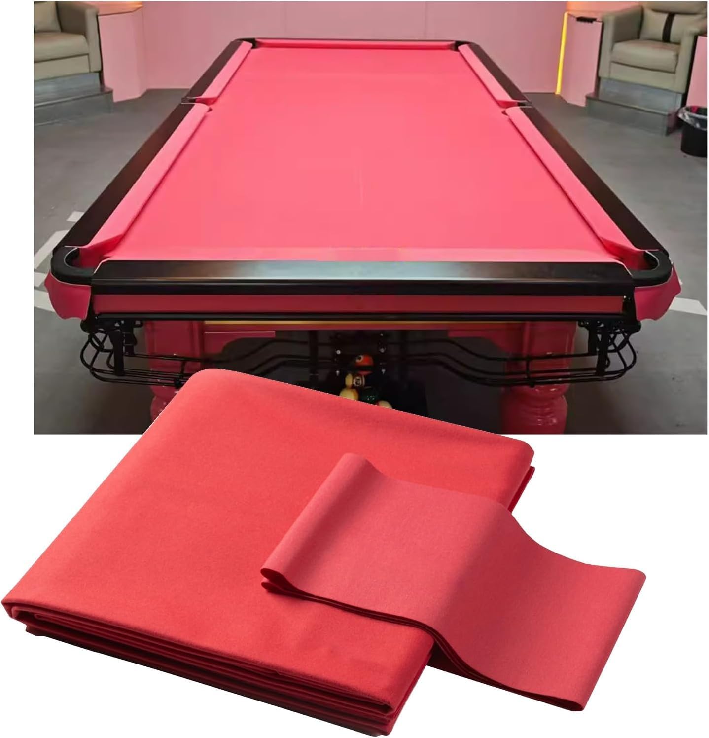 k3Mq9Rw Billiards velvet High-performance Billiard Table Cloth Suitable For Homes, Pubs And Sports Venues(Pink)
