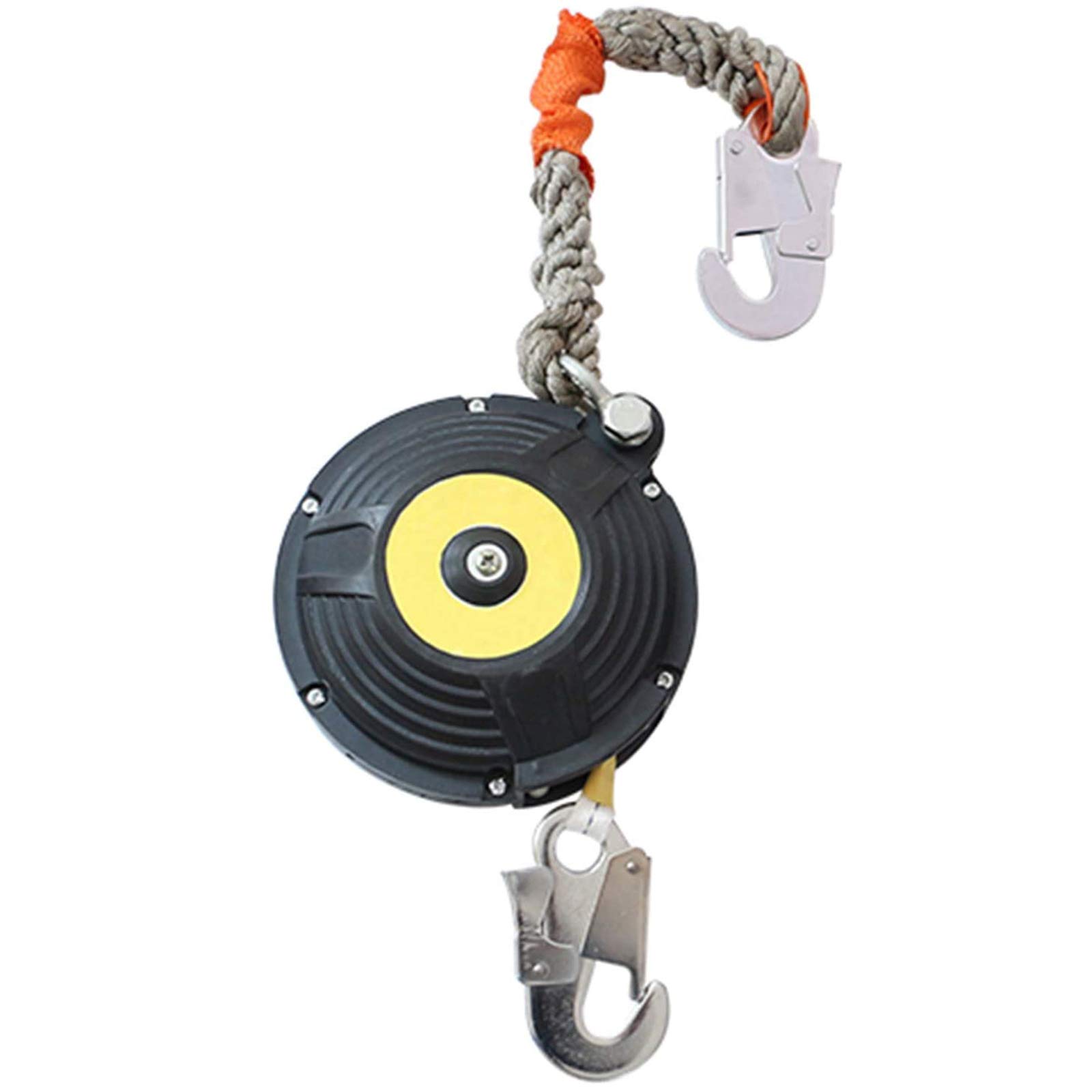 Antichute a Rappel Automatique Sangle, Kit Antichute Toiture avec Corde de Sécurité et Crochet en Acier, 6m/10m/15m/20m, Charge-150KG, Équipement de Protection Antichute