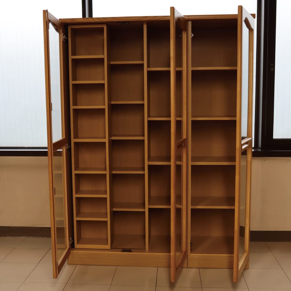 Amazon｜小島工芸 スライド書棚 KD-221 135幅 幅135×奥行42×高さ180.3