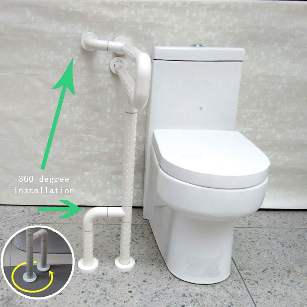 Maniglioni di Sostegno per Bagno, Doccia, WC, Anziano, disabile, infortunio, Bambino, ausilio per la Vita Quotidiana, Sicurezza, Maniglia Antiscivolo (Colore: Bianco)