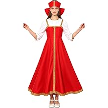 Freebily Women Russian Traditional Costume Set Princess Stage Dresses