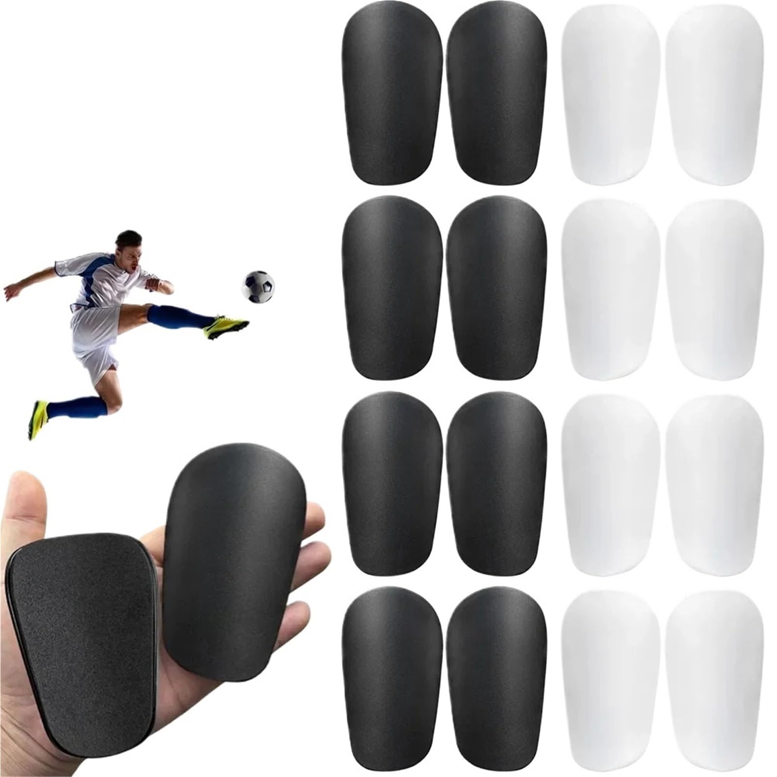 Protege Tibia 1/2/3/5 Paires de protège-Tibias Absorbant Les Chocs, Mini-protecteurs Jambes Football, d'entraînement