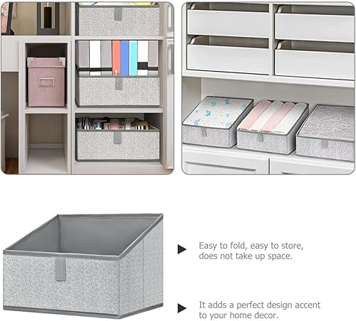 Miniatura 4 de Alipis Contenedor de almacenamiento trapezoidal de tela cesta plegable ropa interior organizador sujetador calcetines titular