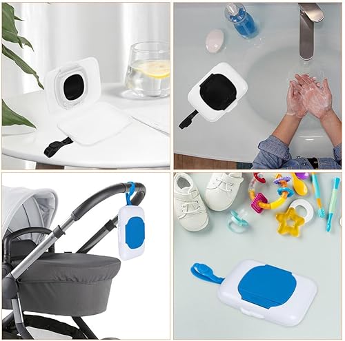 Miniatura 4 de Caja de toallitas para bebés, contenedor de toallitas para bebés, dispensador de toallitas desechables para toallitas húmedas para calentador,