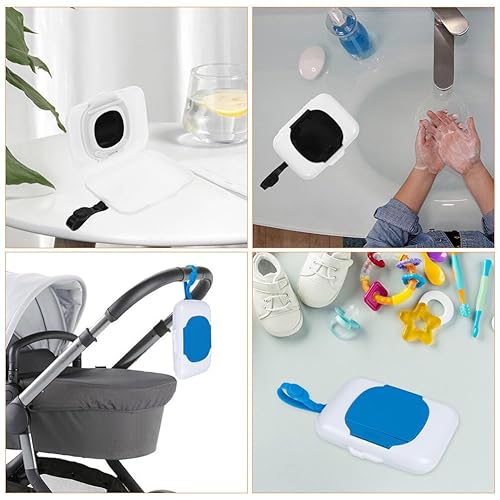 Miniatura 4 de Caja de toallitas para bebés, contenedor de toallitas para bebés, dispensador de toallitas desechables para toallitas húmedas para calentador,
