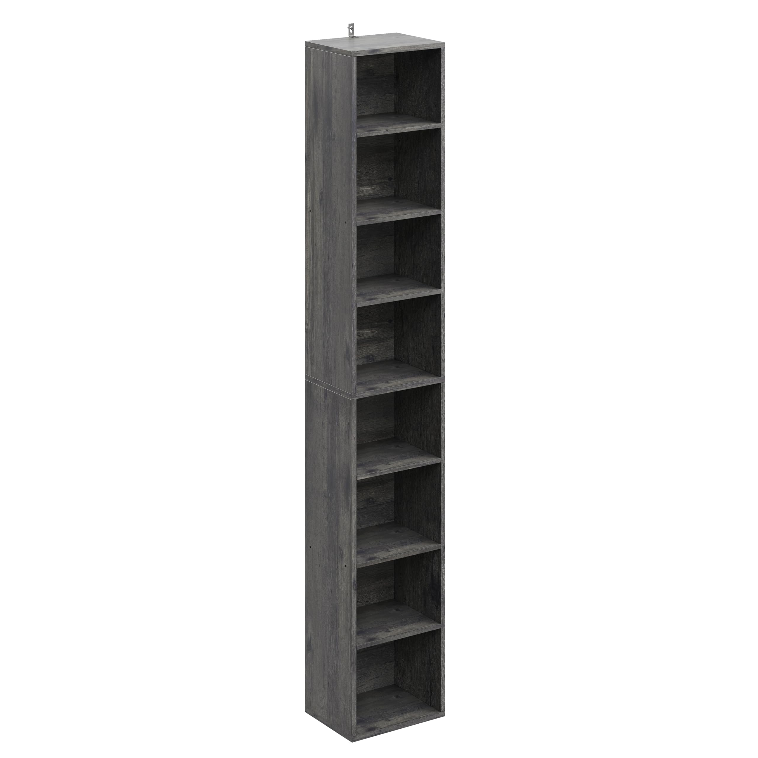 IRONCK Tall Narrow Bookshelf 8 Tiers