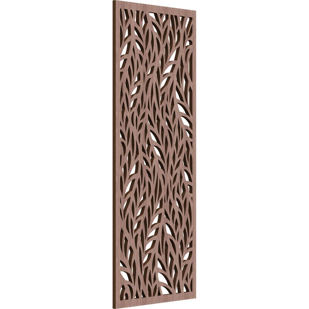 Ortonville Decorative Pierced Fretwork Wood Wall Panels, 13 3/8"W x 34 3/8"H x 3/8"T, Walnut