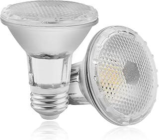 PAR20 7W LED Range Hood Light Bulbs, Led Replacement for 60W Halogen Bulb, Appliance Bulbs, 4" Recessed Downlights, Antique Cabinets and Track Lights, and Bulbs for Outdoor Landscape Lighting