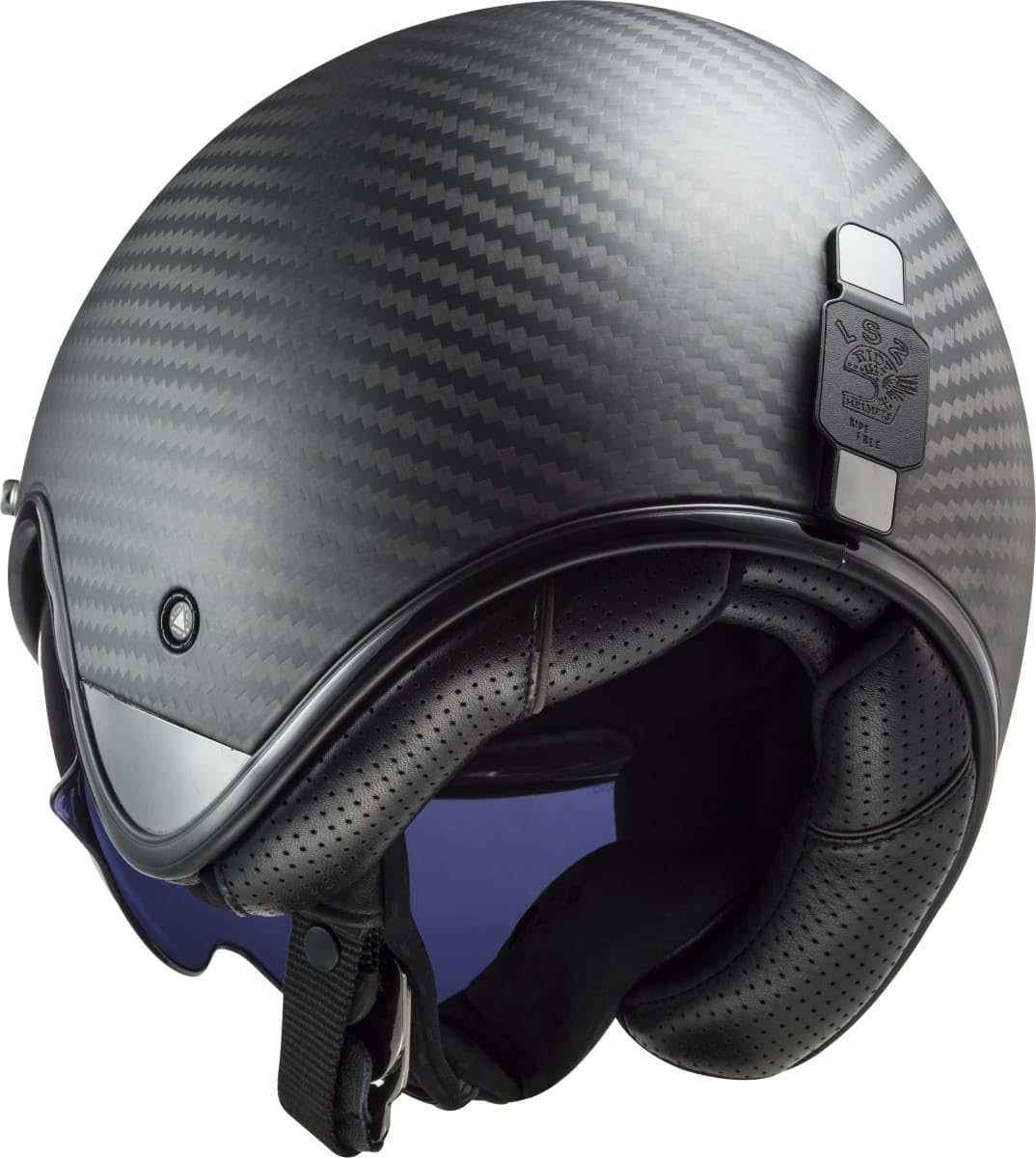 LS2 BOB II CARBON Custom Jet-Motorradhelm – Carbon-Faser, Größe L, Offenes Kinn-Design