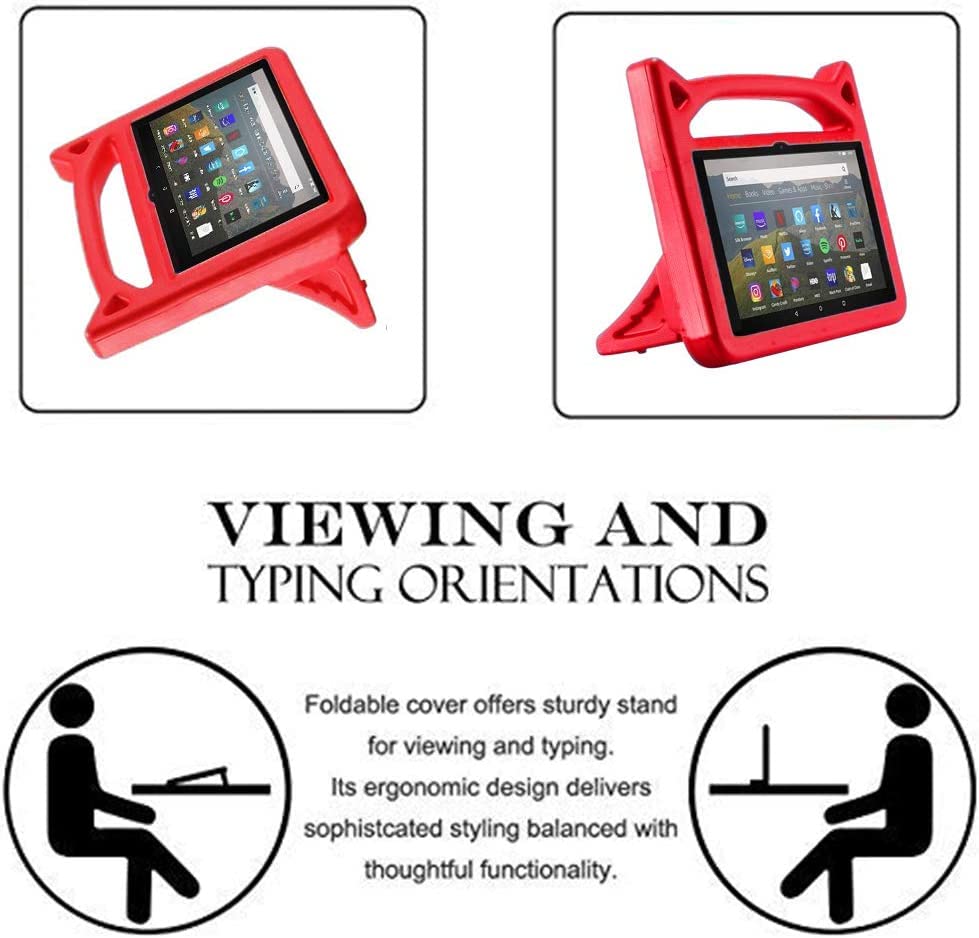 All-New 8INCH Tablet Case For kids (2022/2020 Release),Light Weight/Shock-Absorption/Anti Slip/High Impact/Handle Friendly Kids Case for All-New 8INCH Tablet,Not compatible with iPad air tablet.Red - Image 4