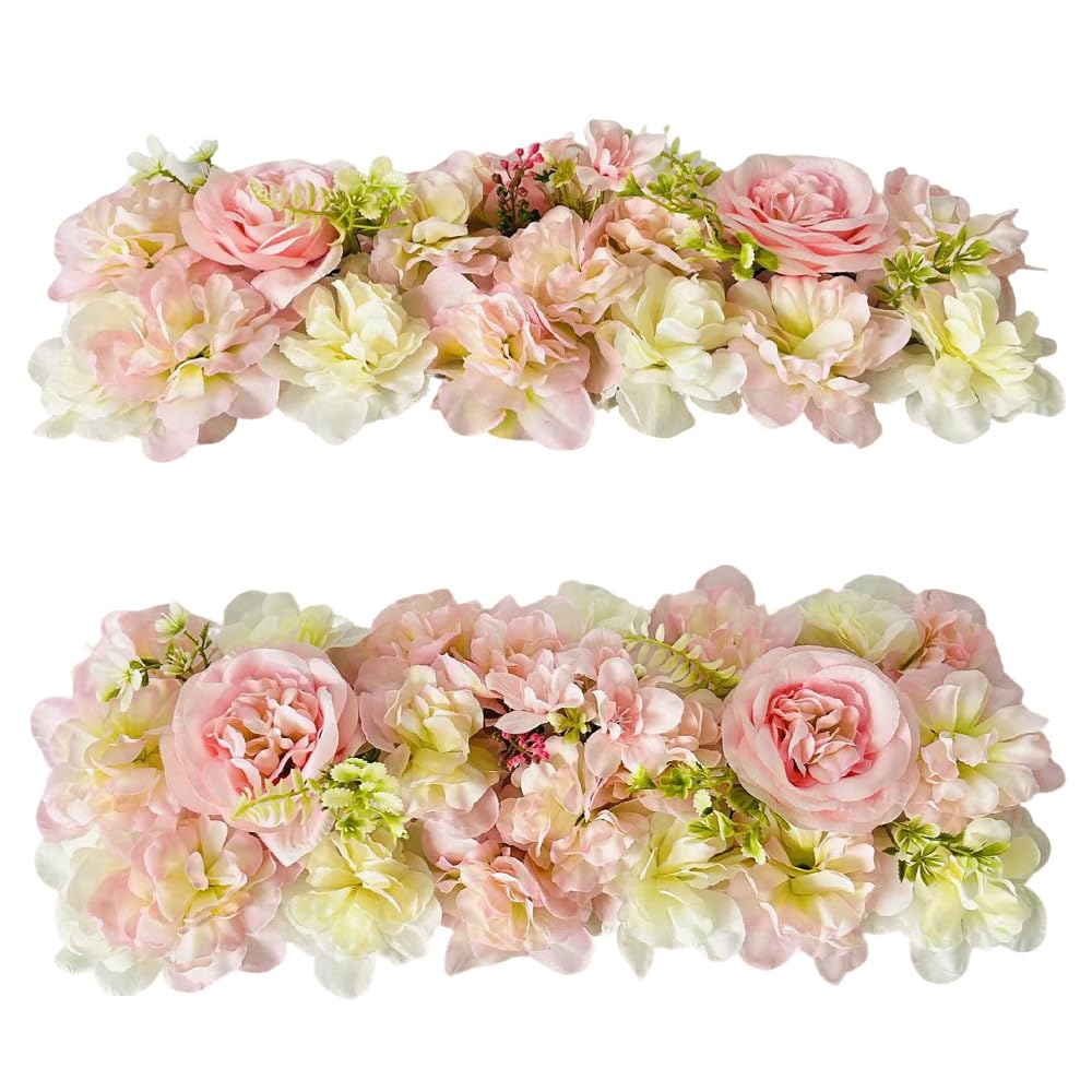 Paneles florales de rosas artificiales para fotocol de bodas