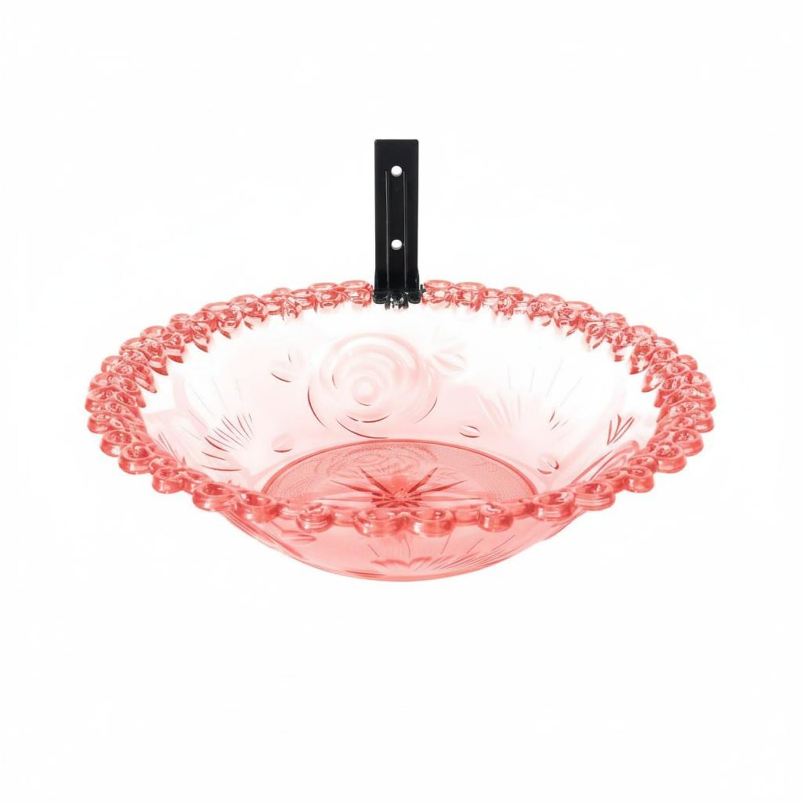 Versatile Purpose Clamp-on Bird Bath Bowl Shallow Basin Design Clamp-On Bird Feeding Station Easy Installation Weather-Resistant for Gardeners, Nature Lovers, Yard, Patio, Balcony, Red-image-44