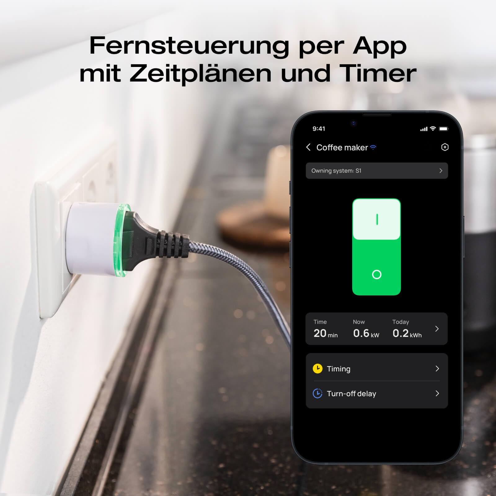 EcoFlow x Shelly Smart Plug, WLAN-Steckdose, Energieüberwachung in Echtzeit & automatische Energiezuteilung, Fernsteuerung per App, kompatibel mit EcoFlow STREAM Serie