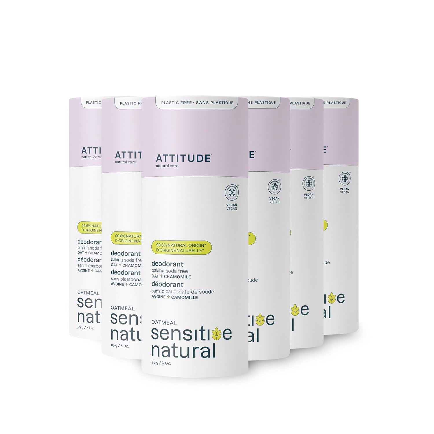 Attitude Sensitive Skin Deodorant Stick, Avocado Oil, Aluminum Free, Vegan, Parabens Free, 3 Ounces (Pack Of 1)