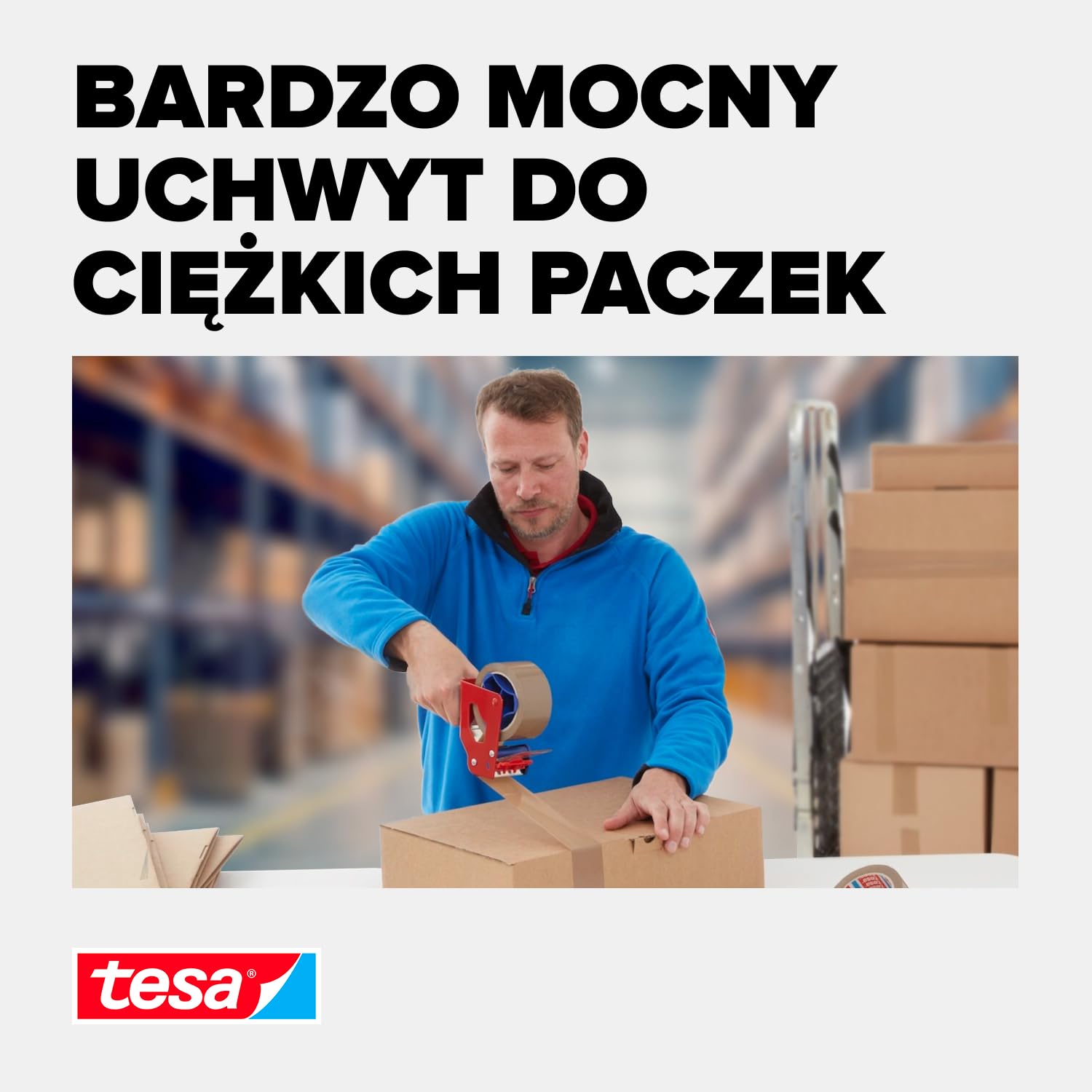 tesapack eco & ultra strong taśma do paczek - taśma samoprzylepna z materiału pochodzącego z recyklingu - bezpiecznie zakleja paczki o wadze do 30 kg - 1 rolka 50 m x 50 mm