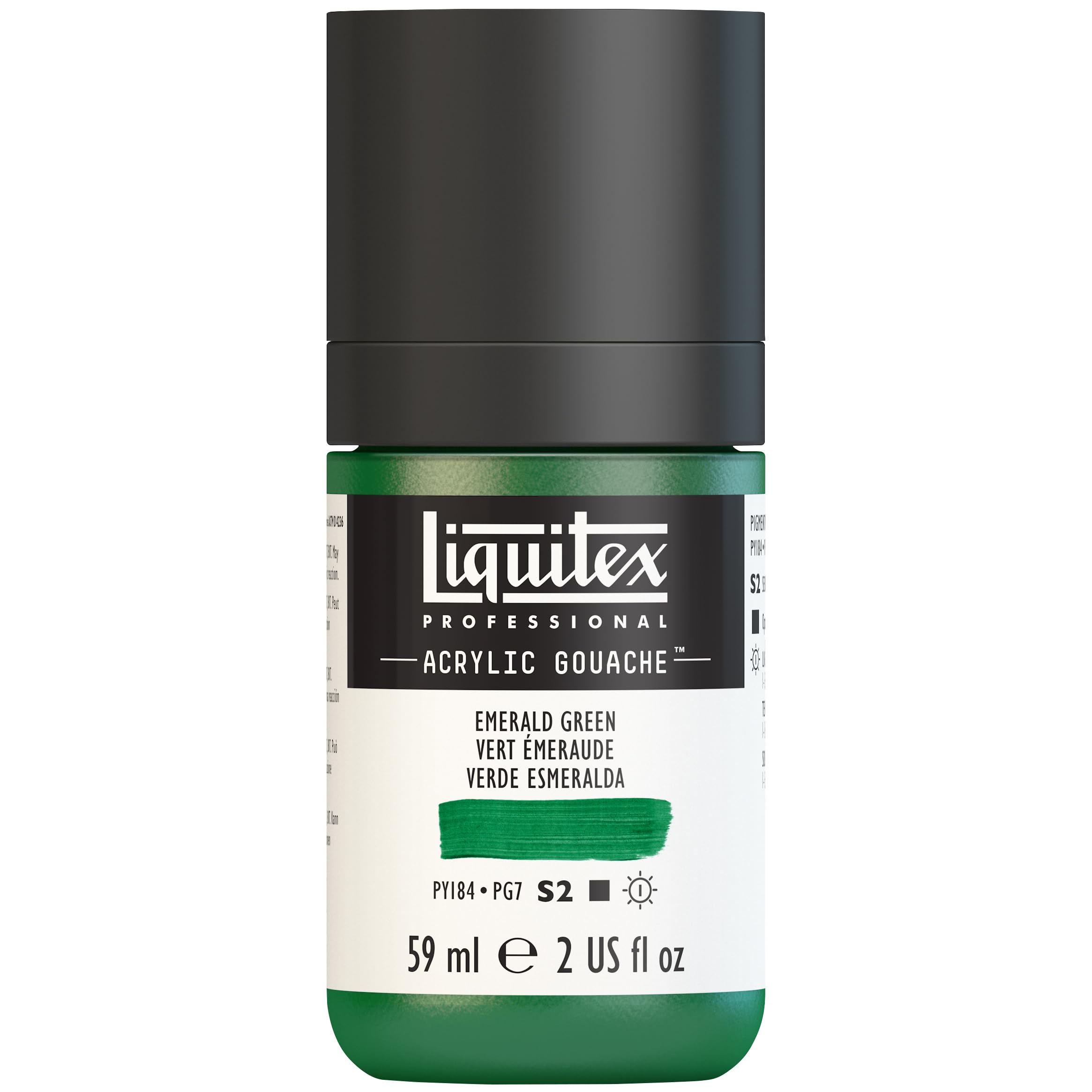 Liquitex 2059450 Professional Acrylic Gouache, Acrylic Paint with Gouache Properties, Non-fading, Waterproof, 59 ml Dose, Bottle, Emerald Green — image 1