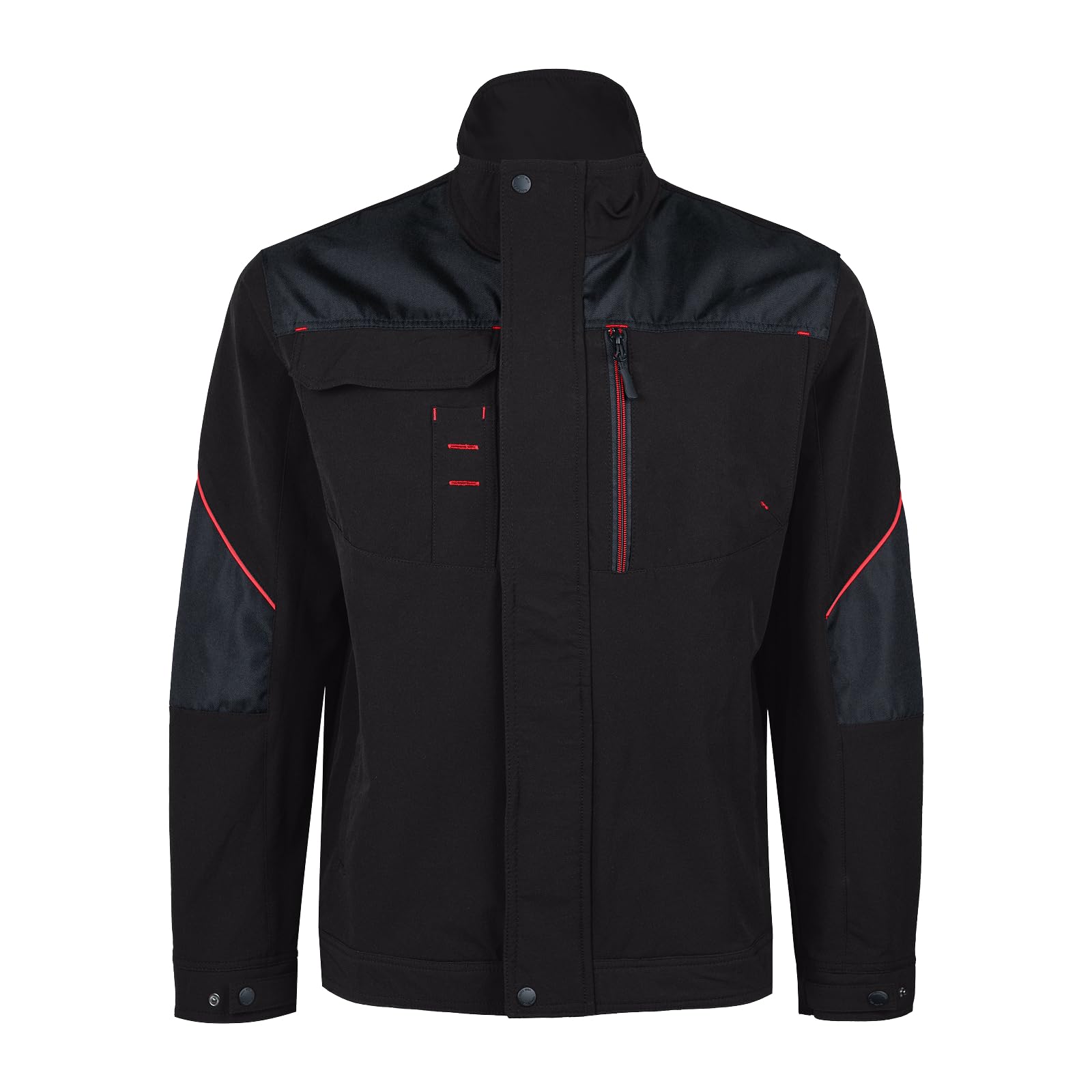 WORK IDEA Herren Slim-Fit Stretch Arbeitsjacke: Strategisch verstärkt– professionelle Eleganz mit modernem Komfort