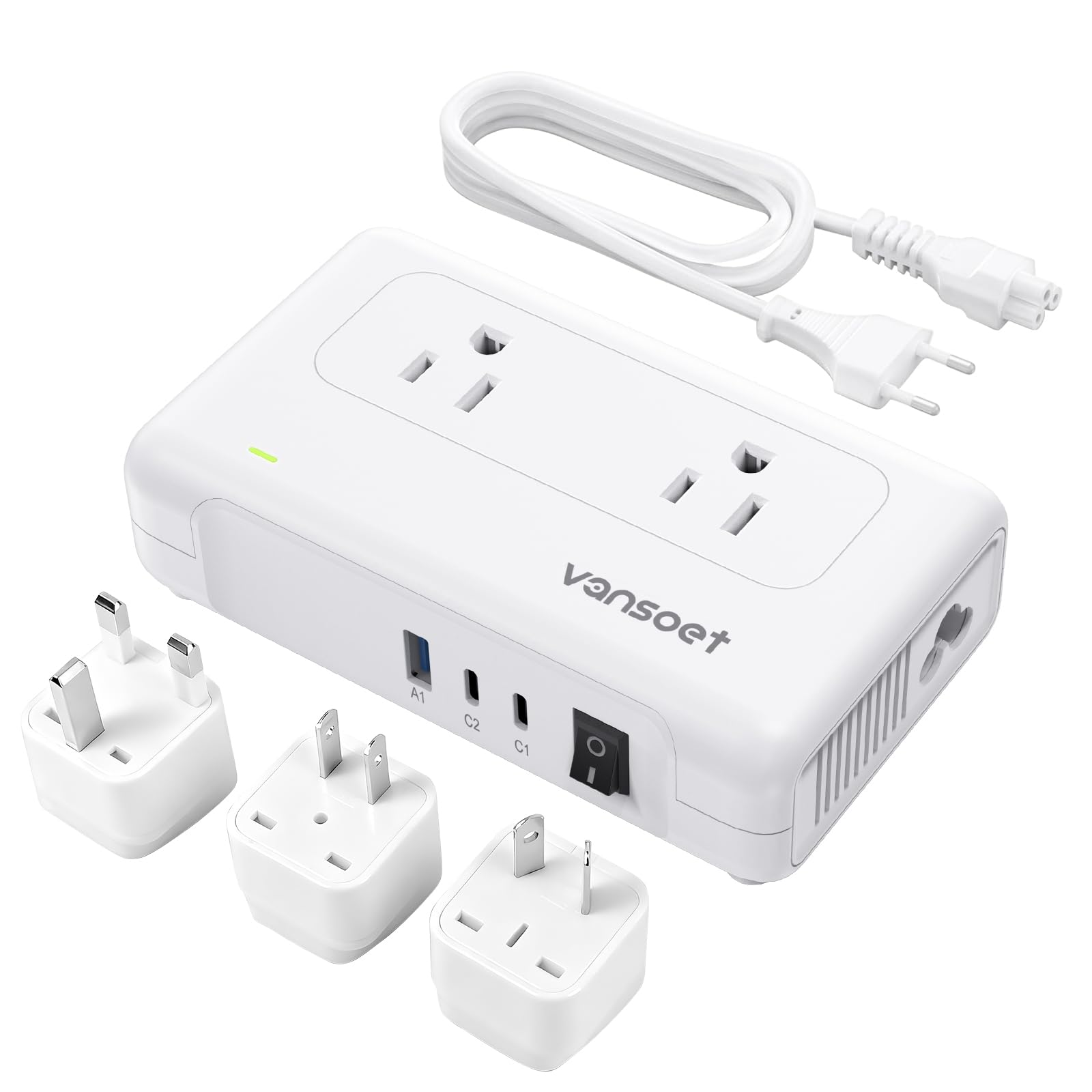 European Travel Plug Adapter, International Power Adapter with 4 AC Outlets 1 PD20W USB-C & 2 QC18W USB-A Port, Type C Plug Adapter Travel Essentials to Most of Europe EU Spain Italy France Germany-image-26