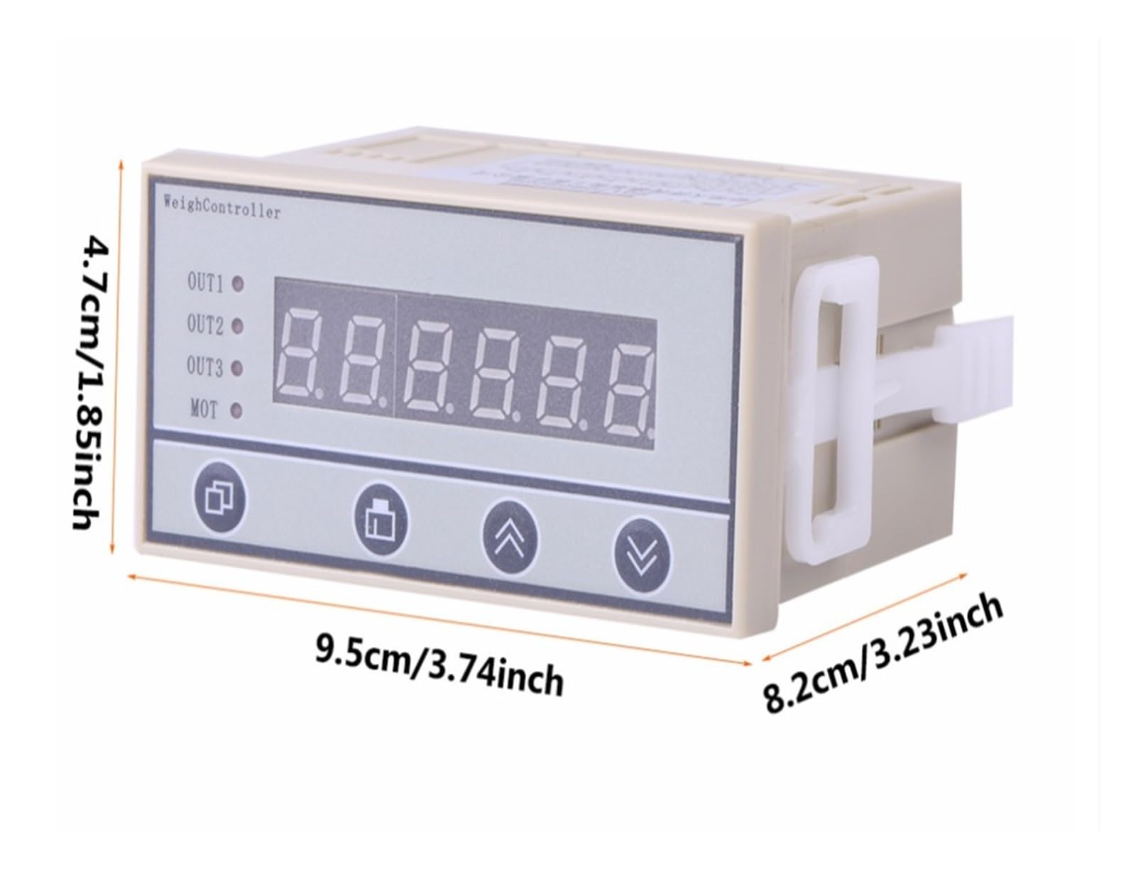 CHBMSS Load Cell Indicator, Weight Sensor 4-20MA 220V 2-Way Relay, Weighing Controller Weight Indicator 6-Digit LED Display 2-pin