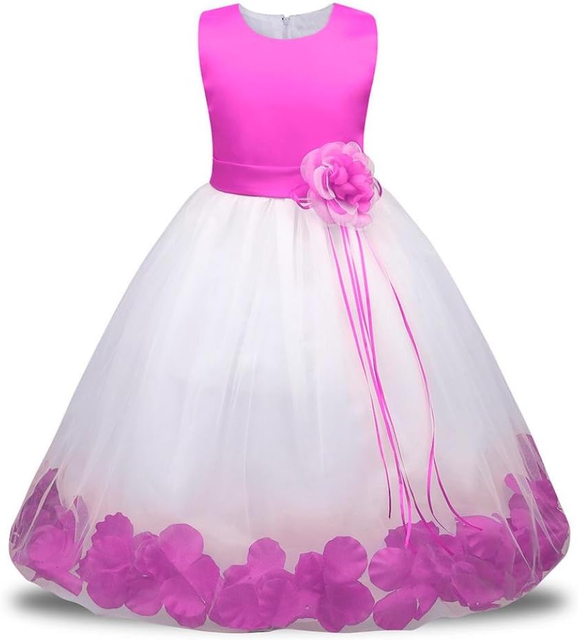 HOT Sale!!0.5-7 Years Old Bridesmaid Pageant Tutu Tulle Gown Party Wedding Dress,Woaills Flower Girl Princess Clothes