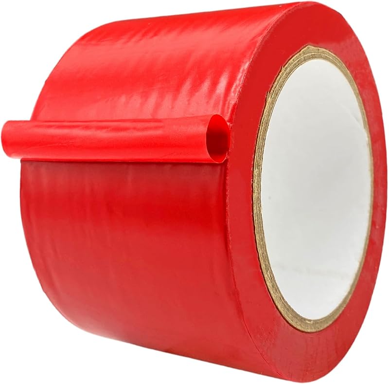 Fita de marcação vinílica vermelha MAT Tape para demarcação e pinstriping – 7,62 cm x 32,92 m