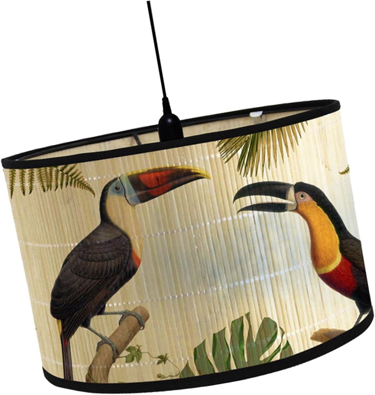 Handmade Bamboo Drum Lampshade - Elegant Lighting Solution, Style C
