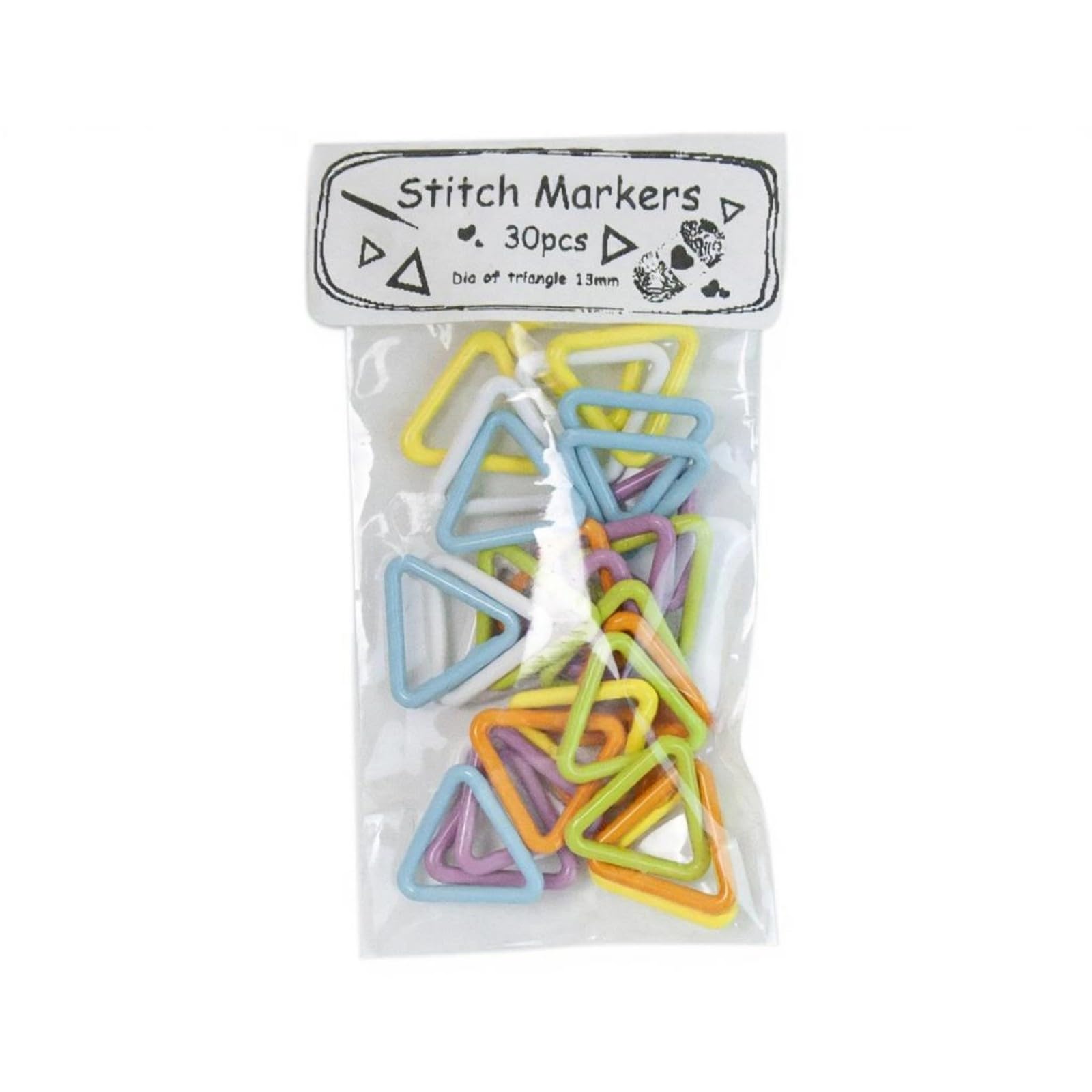 Tsophreniq 30Pcs Triangular Metal Locking Clips for Dressmaking Knitting Projects Metal Thread Markers