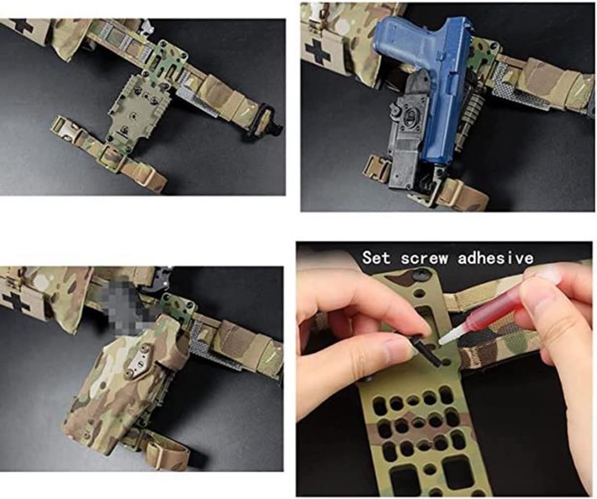 Universal Belt Loop Adapter Expansion Adjustable Multi-angle Hole Position For High/Low/Mid Ride Duty Holster