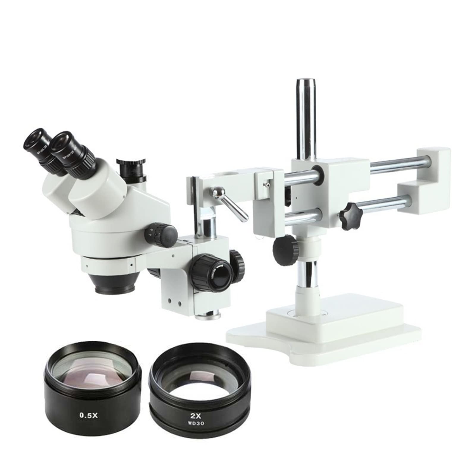 Kit de accesorios de microscopio estéreo trinocular con zoom continuo, aumento de 3.5X-90X, incluye diapositivas de microscopio