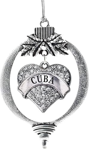 Miniatura 59 de Inspired Silver Adornos festivos de dije de corazón pave de plata con circonitas cúbicas