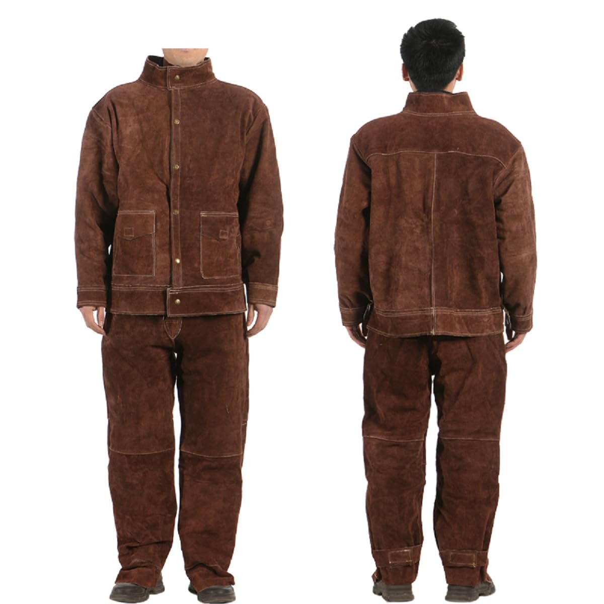 Trabajo Uniforme General Hombres Mujeres Monos de Trabajo Soldadura Traje Taller Mecánico Uniforme Ropa de Trabajo Almacén Traje,Marrón,XXL