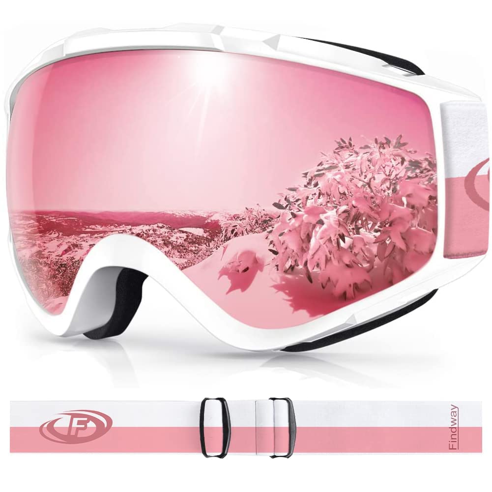 findway Ski Goggles OTG - Over Glasses Snow/Snowboard Goggles for Men, Women & Youth - 100% UV Protection