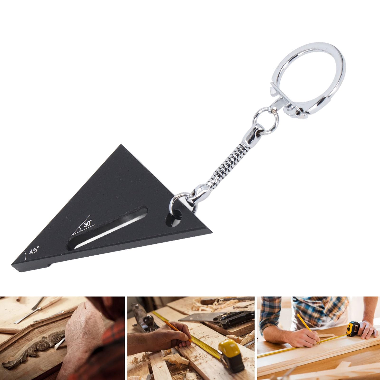 Righello Triangolare Professionale in Lega di Alluminio per la Lavorazione del Legno, misurazione di precisione degli Angoli.