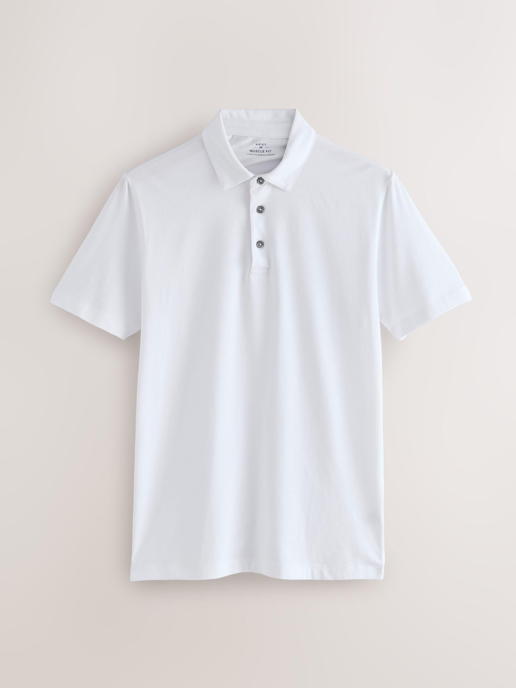 NEXT Hombres Pack de 3 Polos de Punto de Manga Corta y Corte Ajustado