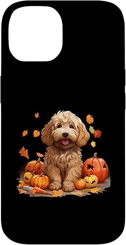 Miniatura 4 de Funda para iPhone 11 Pro Max Goldendoodle Halloween linda y espeluznante Doodle Dog Case