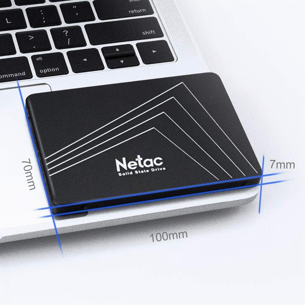 Netac 2To SATA 3.0 SSD Disque Dur Interne de 2,5 Pouces SSD pour Ordinateur Portable Tablet Upgrate Game Speed(N530S Noir 3D NAND)