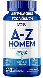A-Z HOMEM 240 cápsulas mega men embalagem econômica