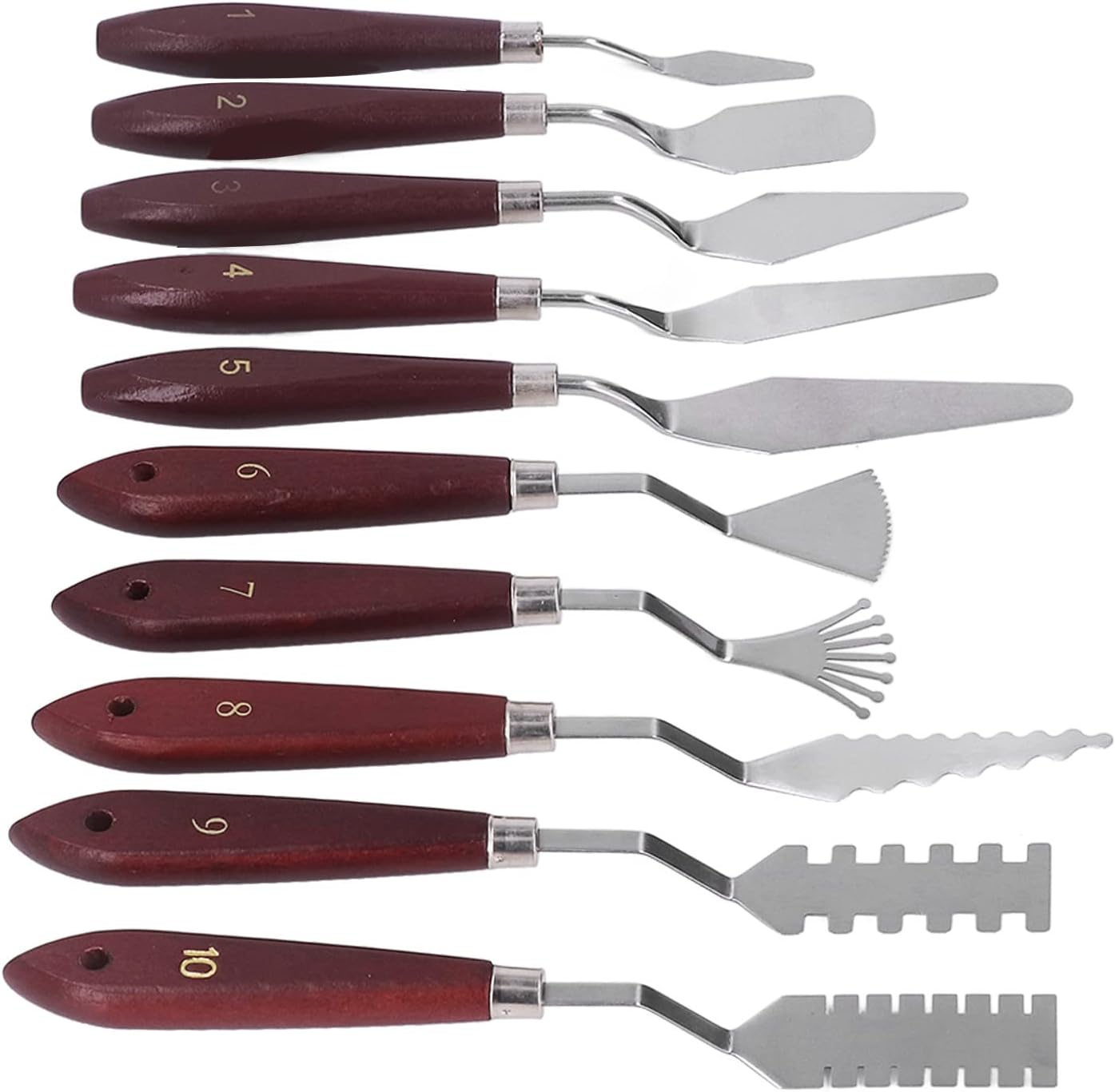 Painting Knife Set, 10Pcs Stainless Steel Painting Knives