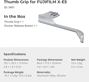 Amazon.com : SMALLRIG Thumb Grip with Hot Shoe Cover for FUJIFILM