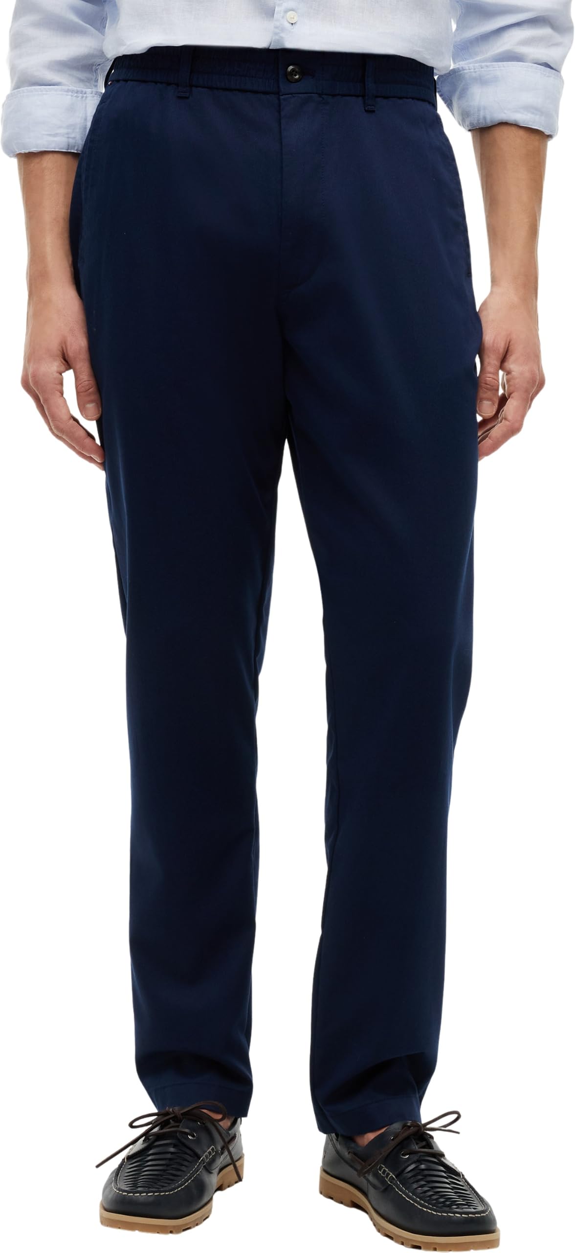 Tommy Hilfiger Pantalón Chino Hombre Dover 3/4 Elasticated Tencel Regular Fit, Azul (Carbon Navy), 33W/34L